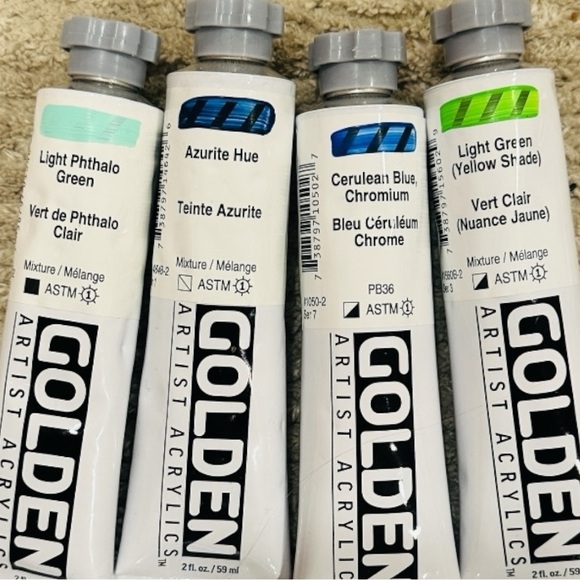 Art Supply Set Golden Heavy Body Paint Lot of 27 with Brushes, Canvas, Sta-Wet - Picture 11 of 16